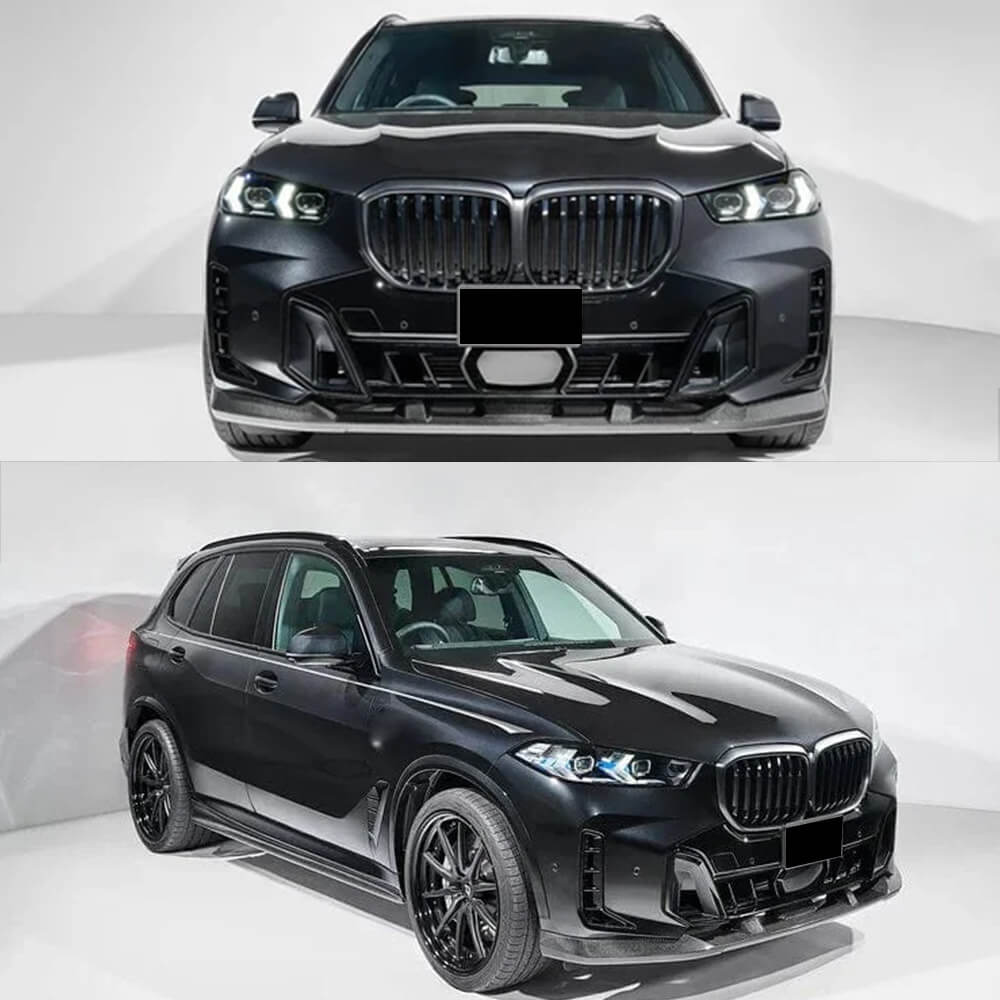 BMW G05 X5 LCI M-Sport 3D Style Carbon Fiber Front Bumper Lip 2023–2024