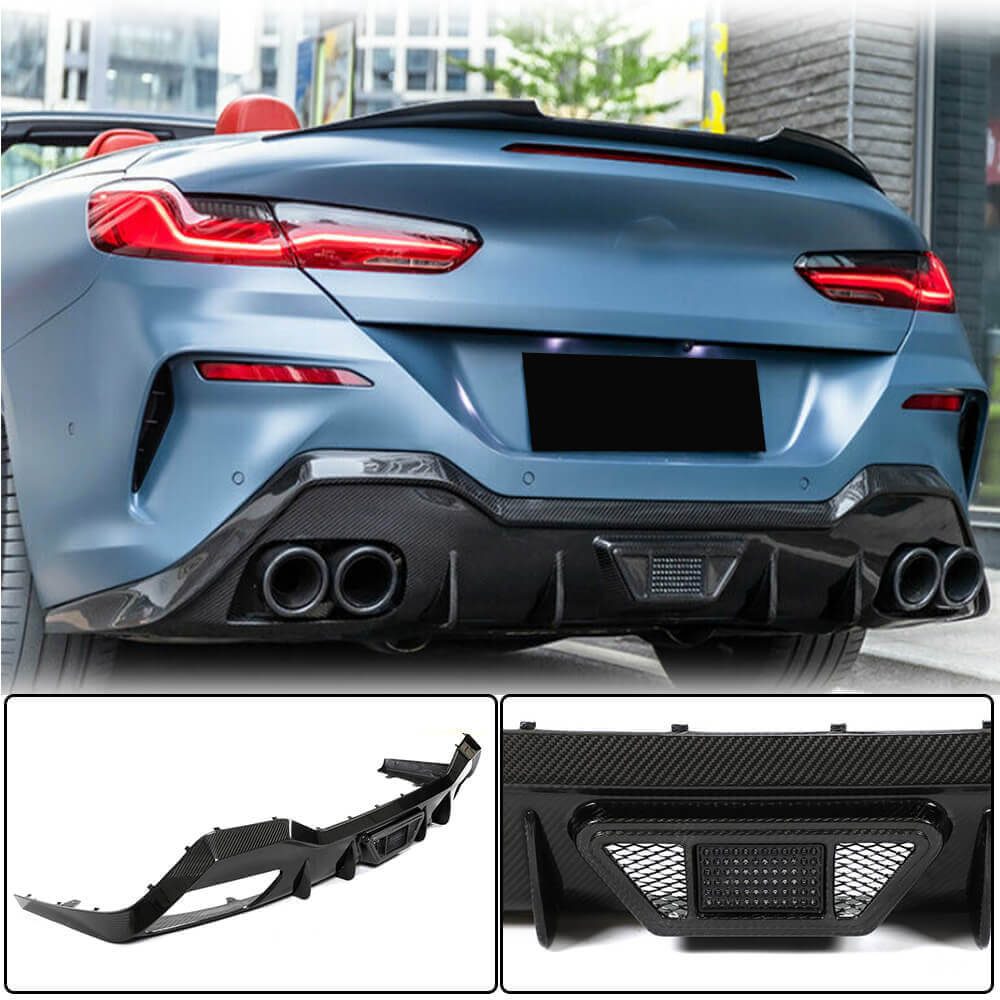 BMW 8 Series G14/G15 M850i xDrive Rear Bumper Diffuser Dry Carbon Fiber 2019–2022