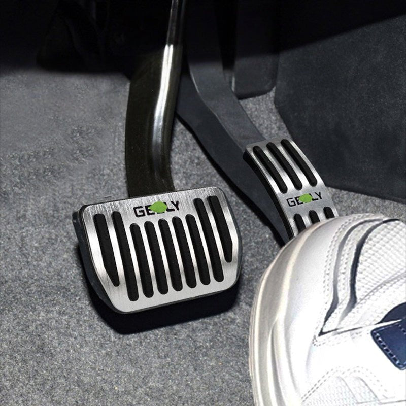 Brushed Aluminum Anti-Slip Performance Pedal Covers for Geely