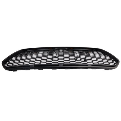 Matt Black Front Bumper Grill Grille Fit Ford Transit MK8 2015-2018 Raptor w/LED