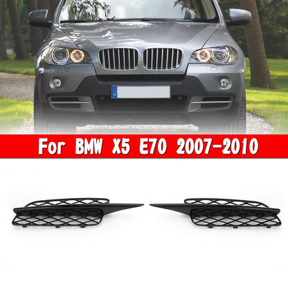 2007-2010 BMW X5 E70 Front Bumper Fog Light Grille — Pair (51117159593 / 51117159594)
