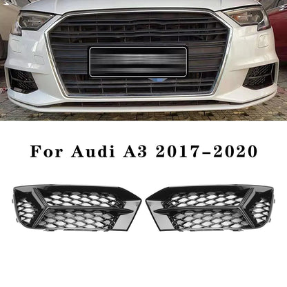 2017-2020 Audi A3 Front Bumper Grill Fog Light Cover Lamp Frame Trim
