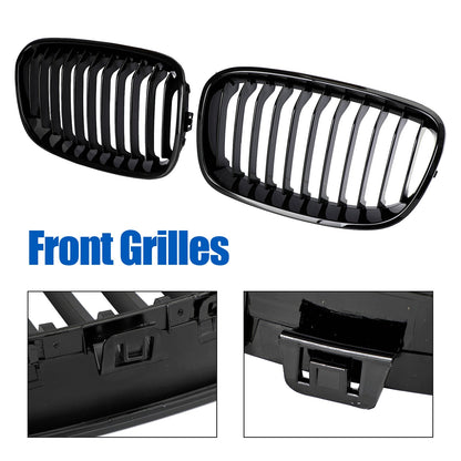 2012-2014 BMW 1 Series F20 F21 3-Door Pre-Facelift Front Bumper Kidney Grille — Pair (51137239021 / 51137262119)
