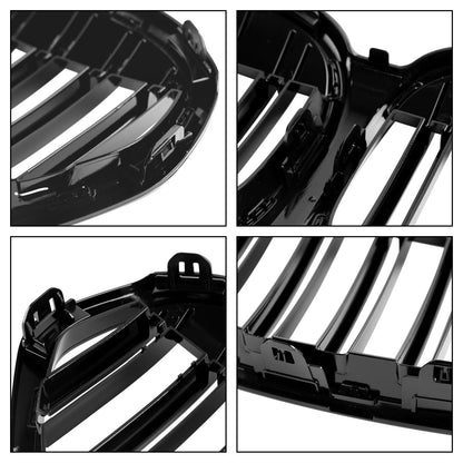 2019-2021 BMW X1 F48 F49 Dual Slat Gloss Black Front Kidney Grille