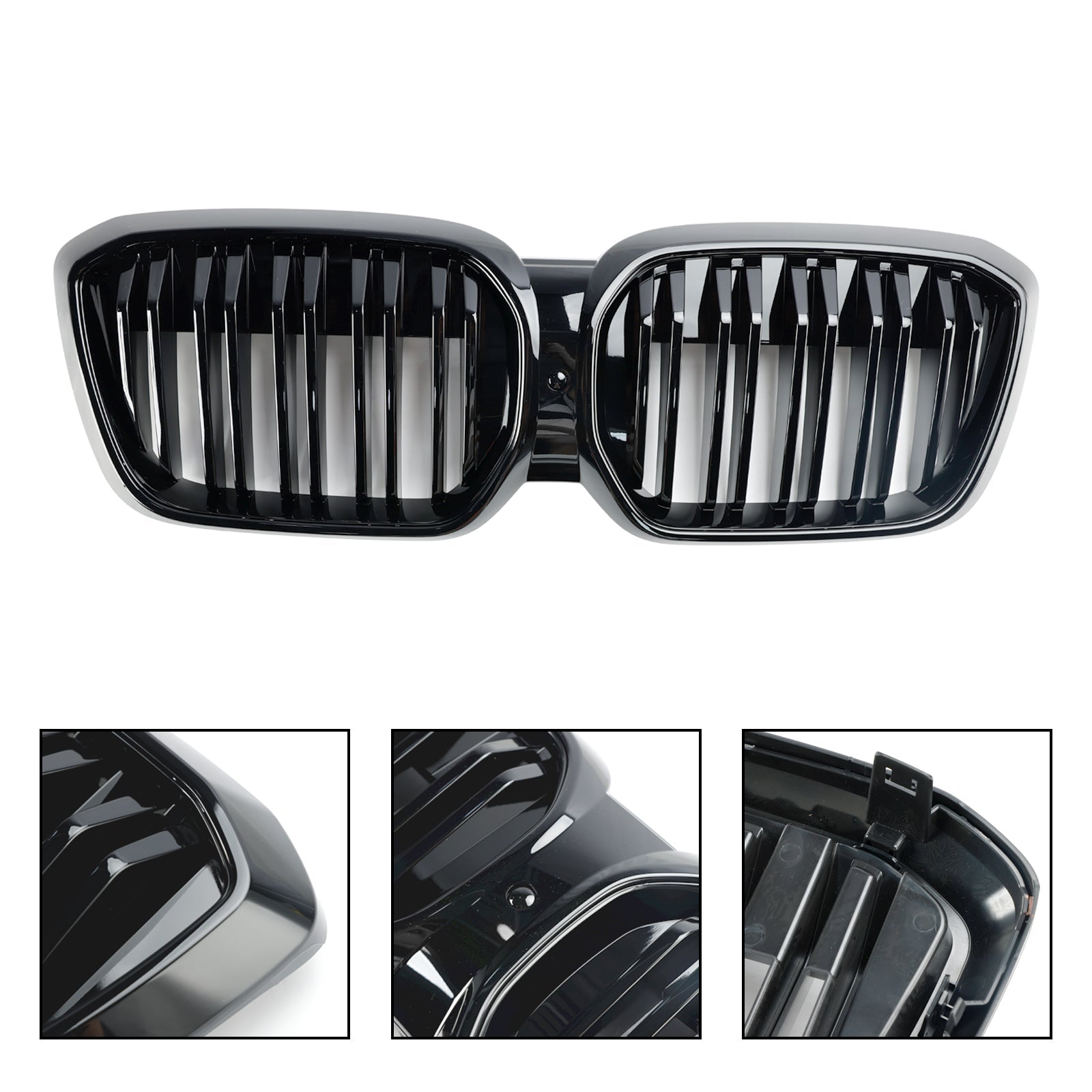 2021-2024 BMW iX3 G08 LCI Gloss Black Front Kidney Grille
