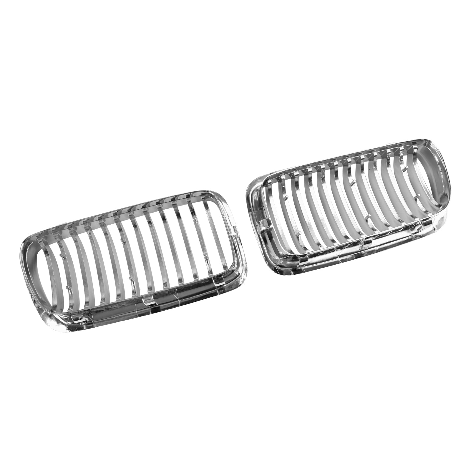 1994-2001 BMW 7 Series E38 Chrome Front Kidney Grille — Pair (51138125811 / 51138125812)