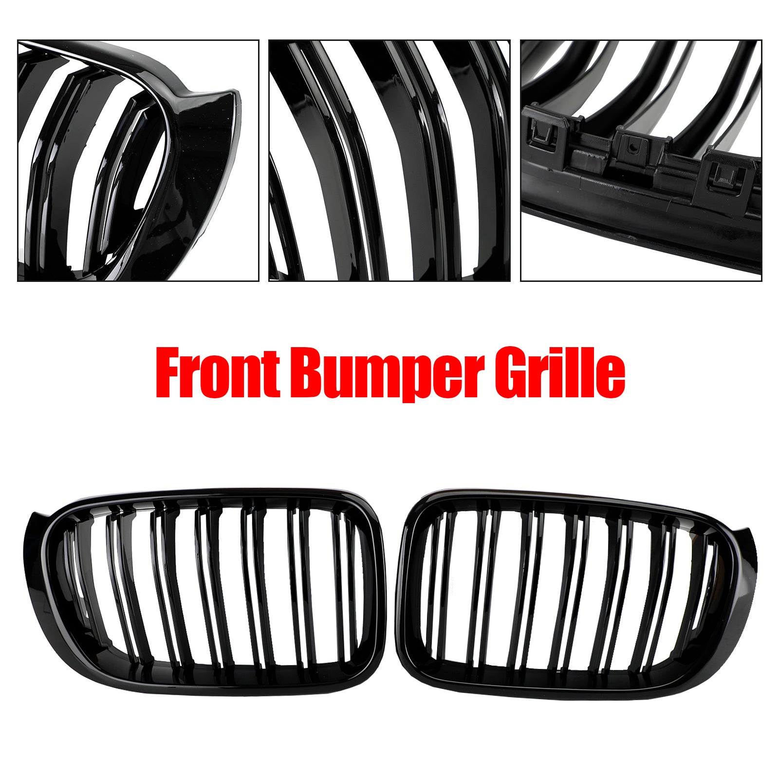 2014-2017 BMW X3 F25 / X4 F26 Gloss Black Front Bumper Kidney Grille