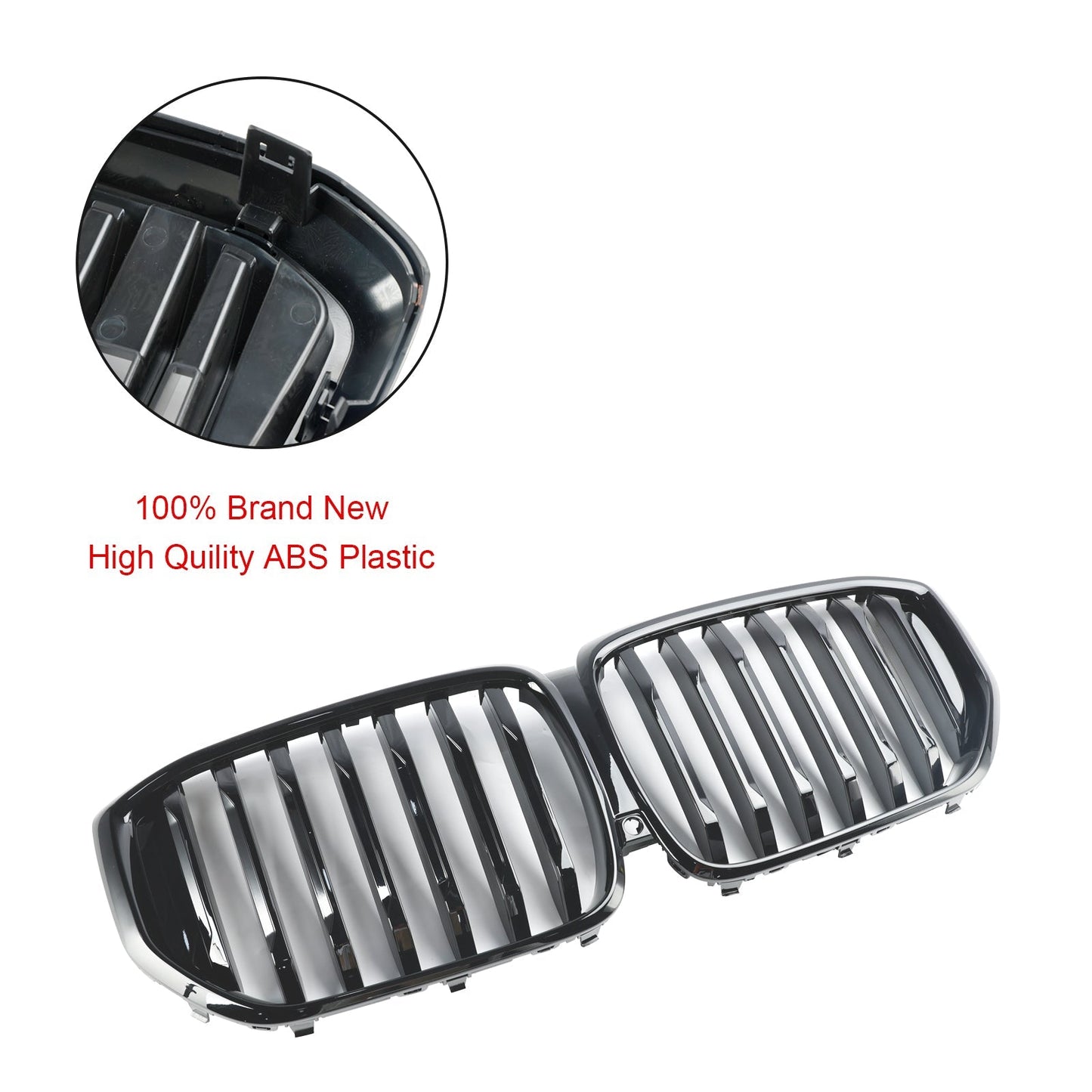 2024+ BMW X5 G05 LCI Gloss Black Front Bumper Kidney Grille