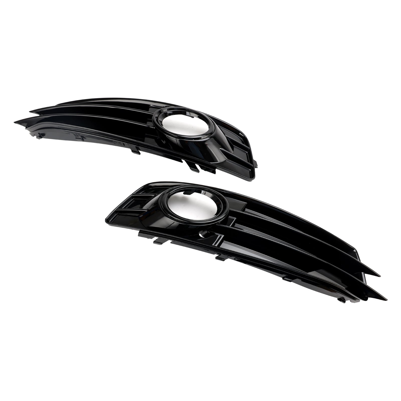 2009-2012 Audi A3 8P S-Line Front Lower Bumper Grille Fog Light Cover — Pair (8P0807682 / 8P0807681)
