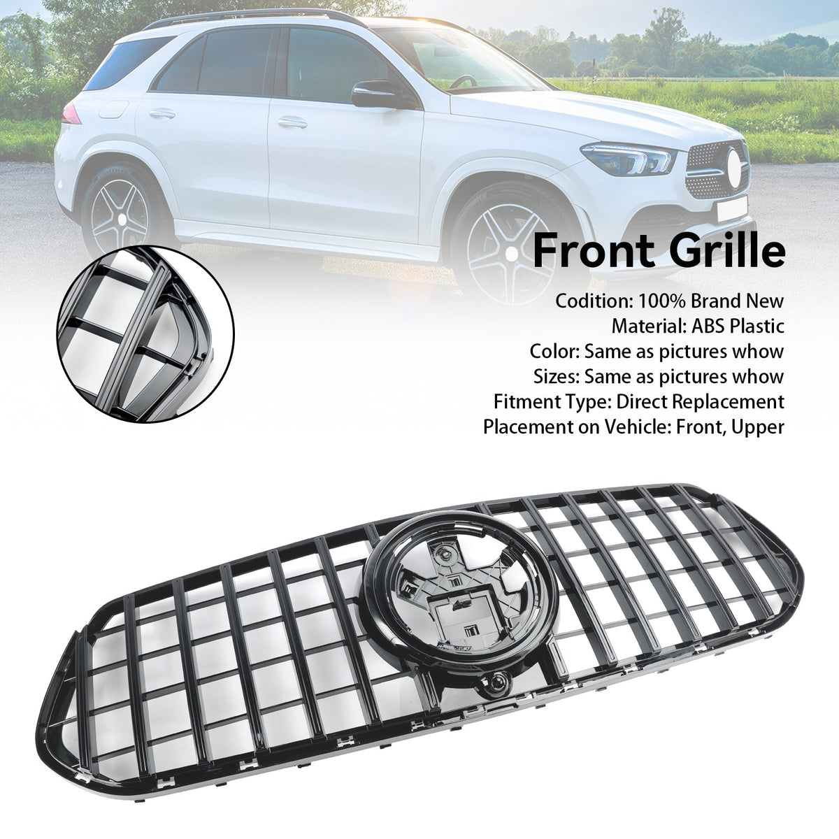 2019-2024 Mercedes-Benz GLE-Class W167 Front Bumper Grille