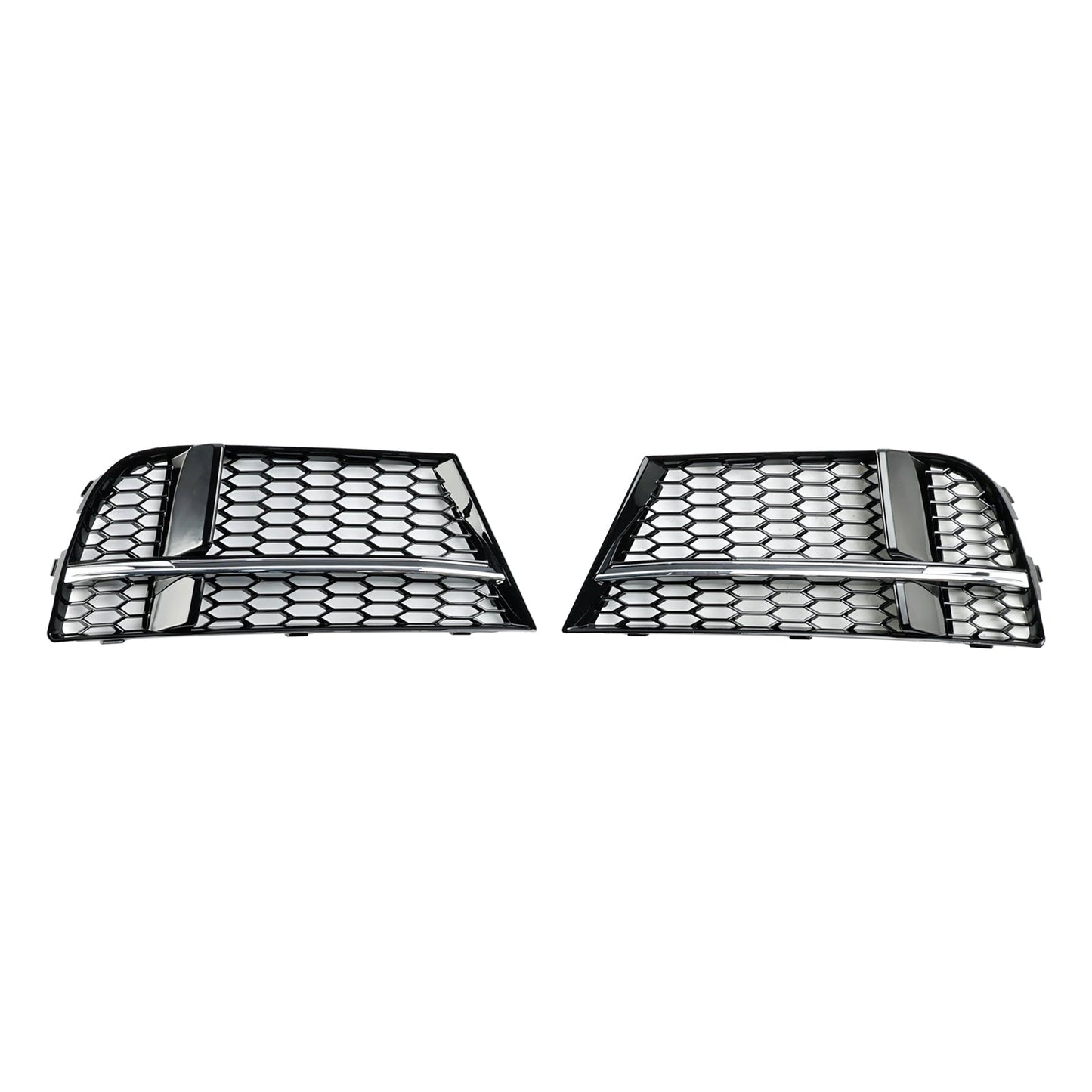 2017-2019 Audi A3 S-Line 8V Front Fog Light Cover Bezel Grill — Pair (8V3807681AE / 8V3807682Q)
