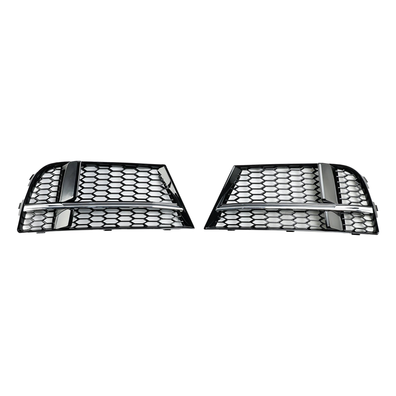 2017-2019 Audi A3 S-Line 8V Front Fog Light Cover Bezel Grill — Pair (8V3807681AE / 8V3807682Q)