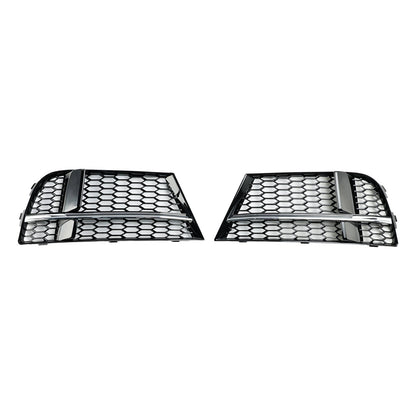 2017-2019 Audi A3 S-Line 8V Front Fog Light Cover Bezel Grill — Pair (8V3807681AE / 8V3807682Q)