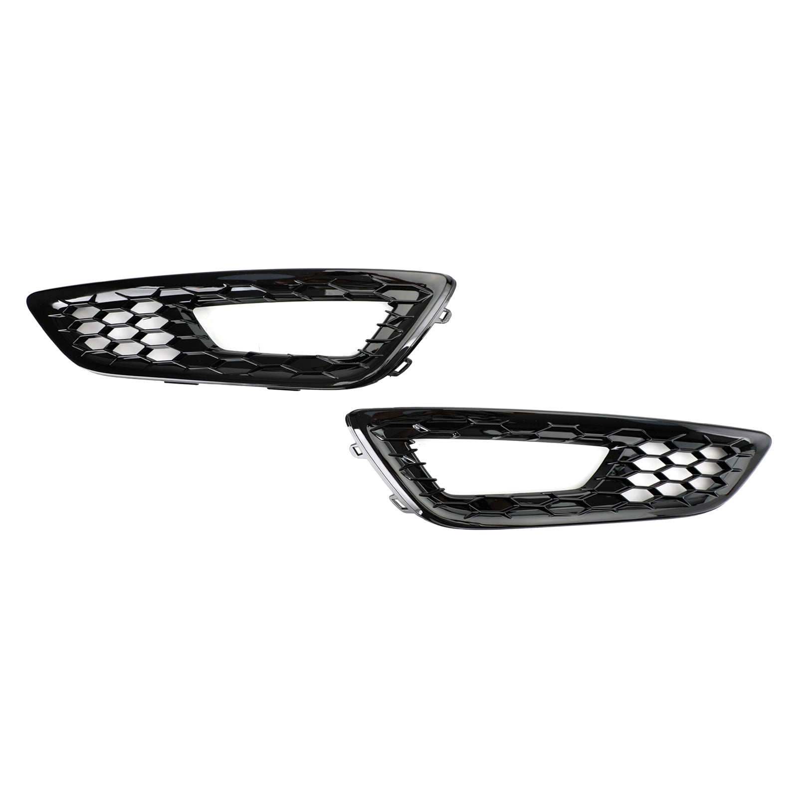 2015-2017 Ford Focus Pair Front Bumper Fog Light Lamp Cover Bezel Grill F1EZ15200A F1EZ15201A
