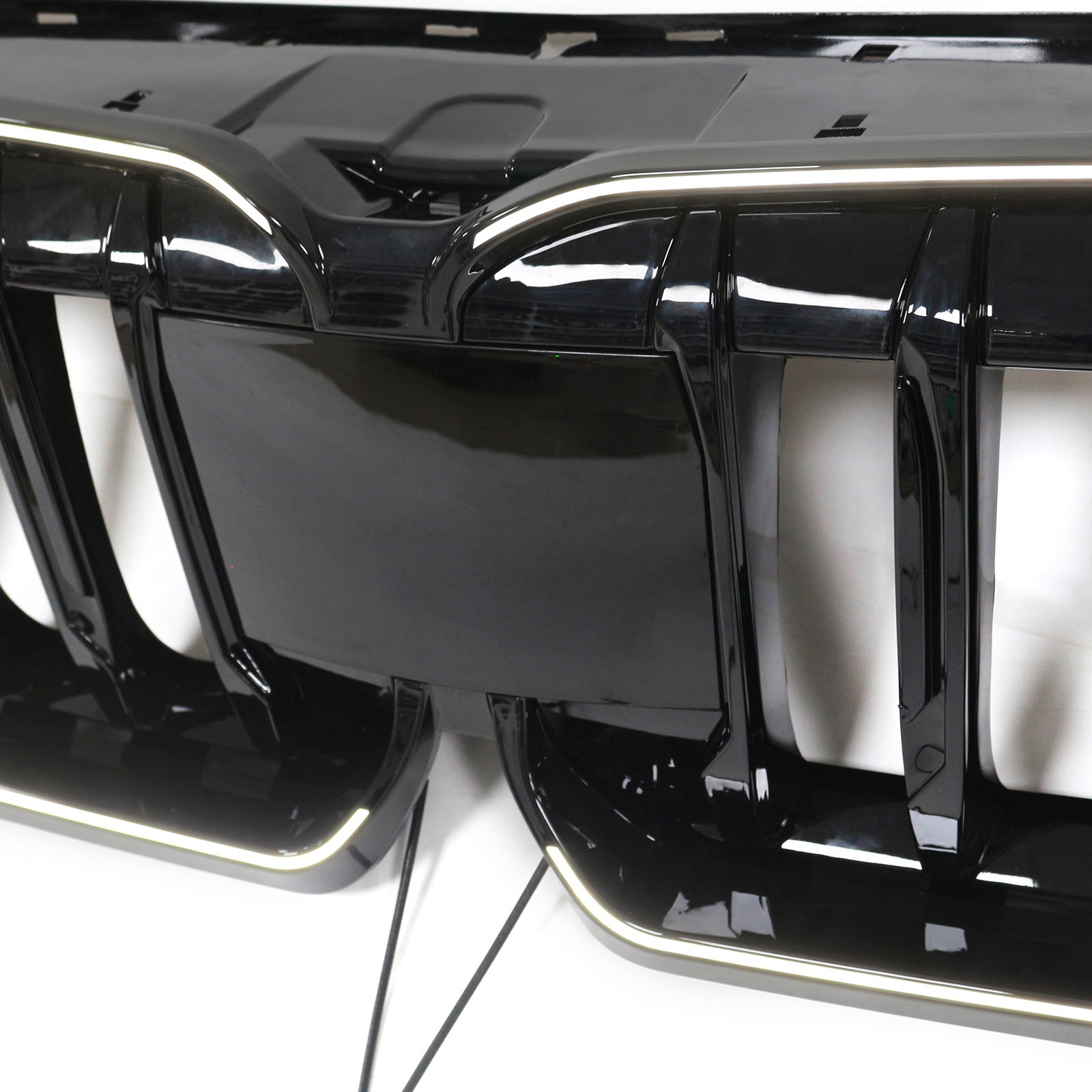 2023-2024 BMW X1 U11 U12 Gloss Black Front Bumper Kidney Grille — Large Set