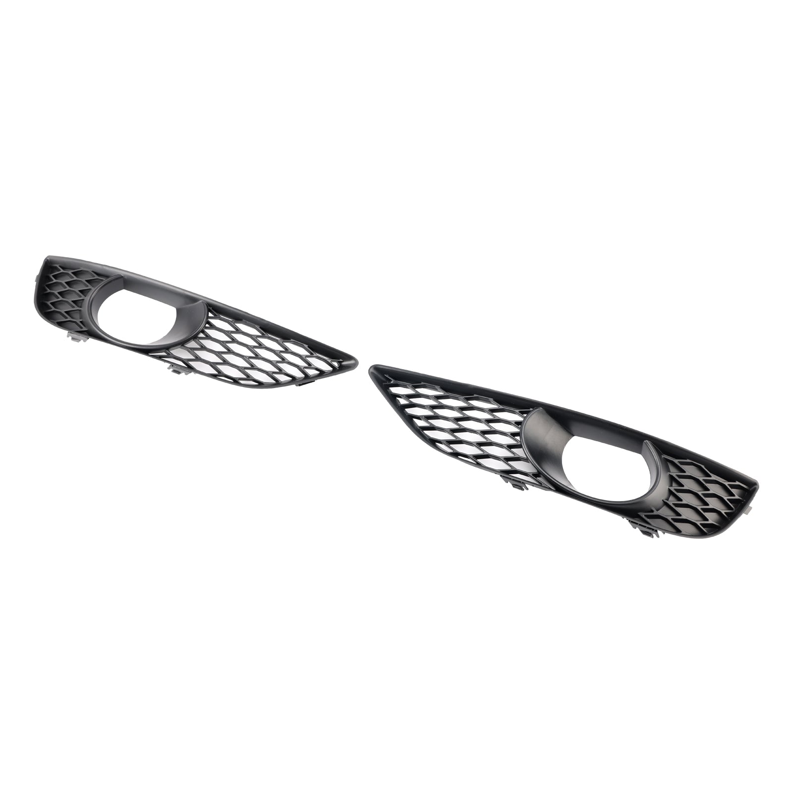 2010-2015 Audi Q7 Front Bumper Fog Light Grill Lamp Cover — Pair (4L0807675C / 4L0807676C)