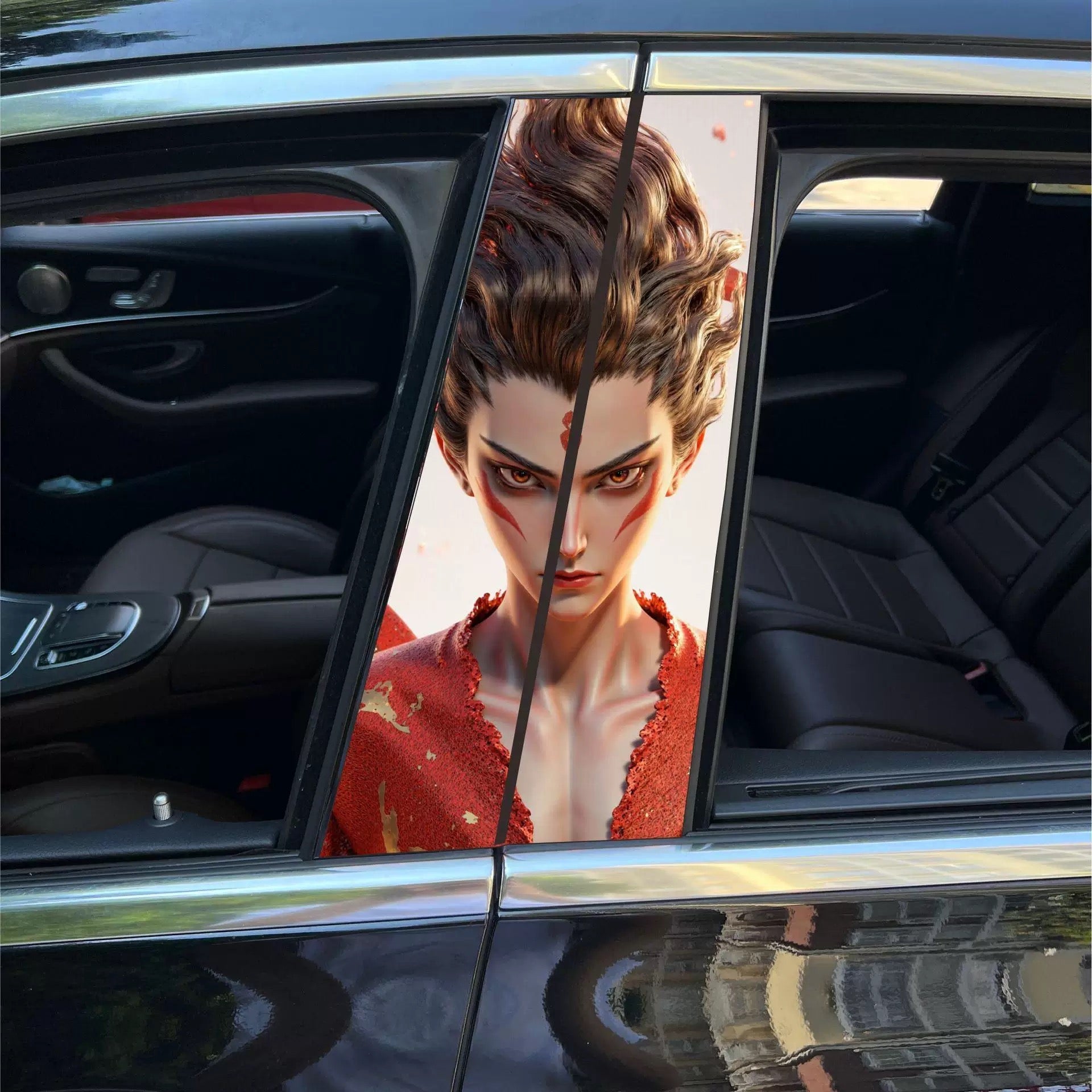 Universal Car Center B Pillar Sticker - Nezha's Demon Child's Rebellion in the Sea Series - OMOTOR