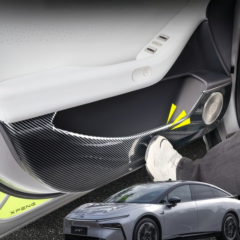 Carbon Fiber Door Anti-Kick Panel Trim for 2026 Xpeng P7+