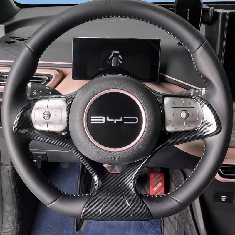 Carbon Fiber Texture Steering Wheel Cover for BYD ATTO 1