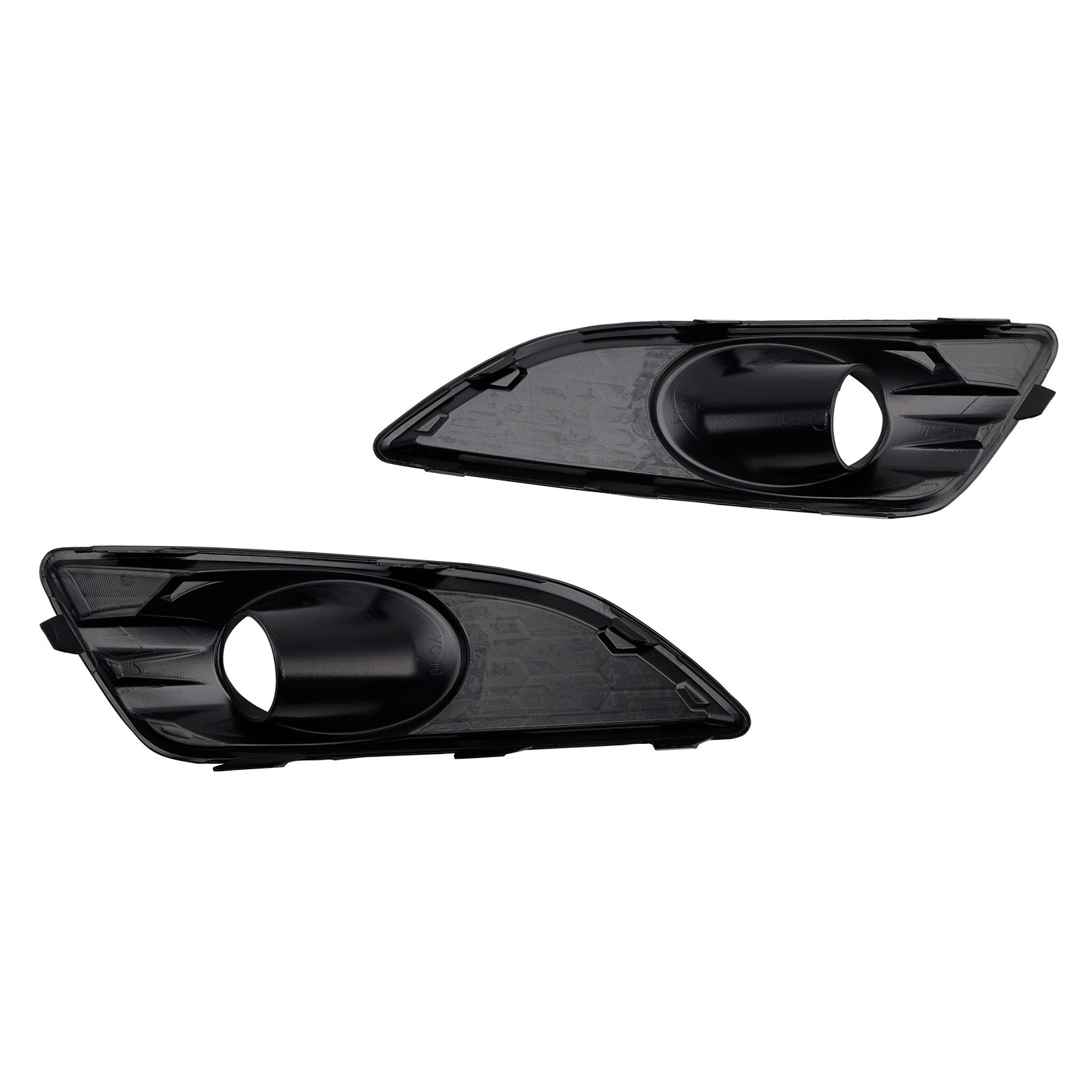 2PCS Matte Black Front Fog Light Lamp Cover Grille Fit Ford Fiesta 2013-2017