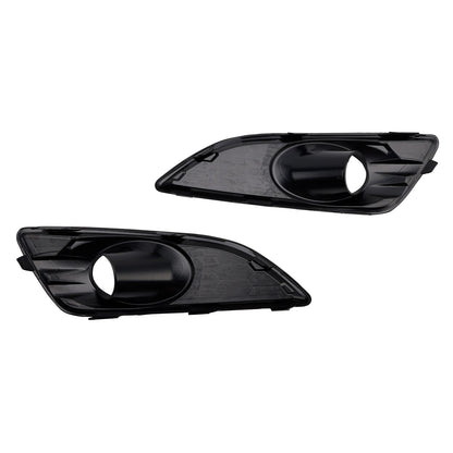 2PCS Matte Black Front Fog Light Lamp Cover Grille Fit Ford Fiesta 2013-2017