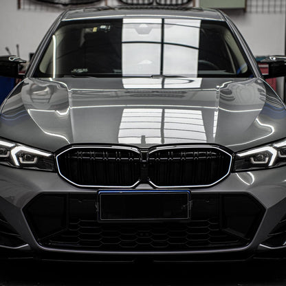2023-2024 BMW 3 Series G20 G21 G28 Double Line Black Front Kidney Grille Mesh