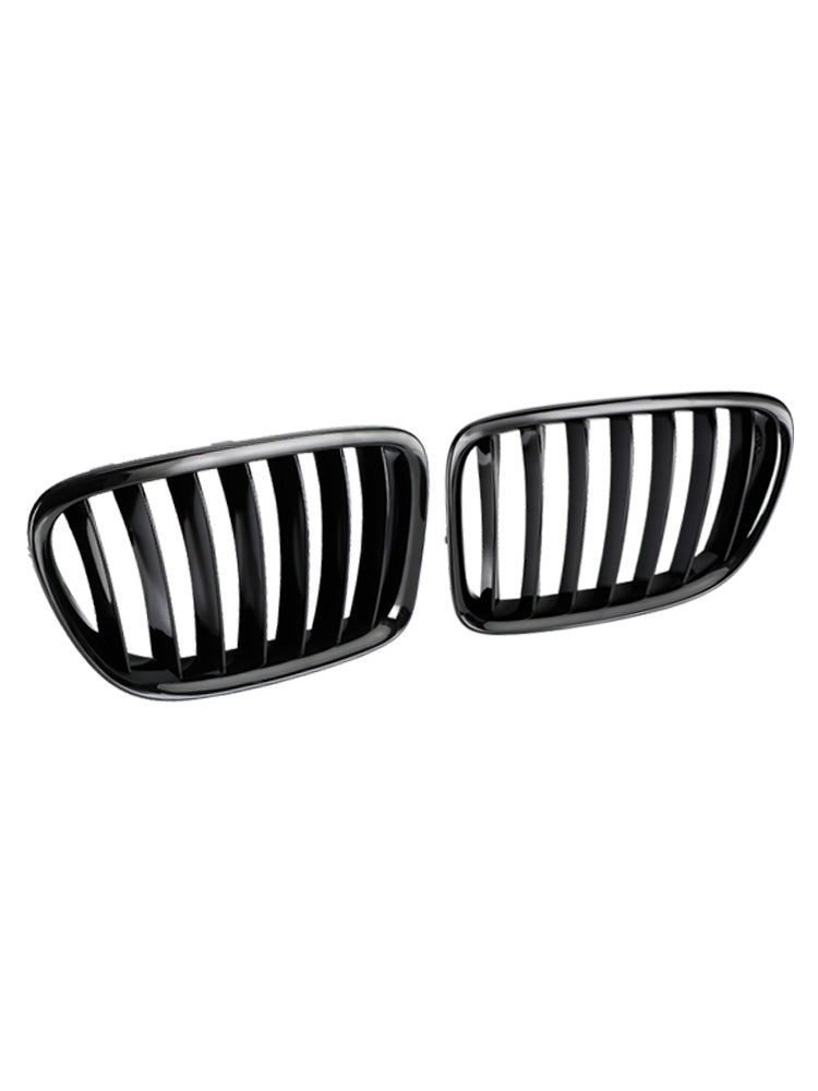2009-2014 BMW X1 E84 Gloss Black Front Hood Kidney Grill (51112993305 / 51112993306 / 51112993307)