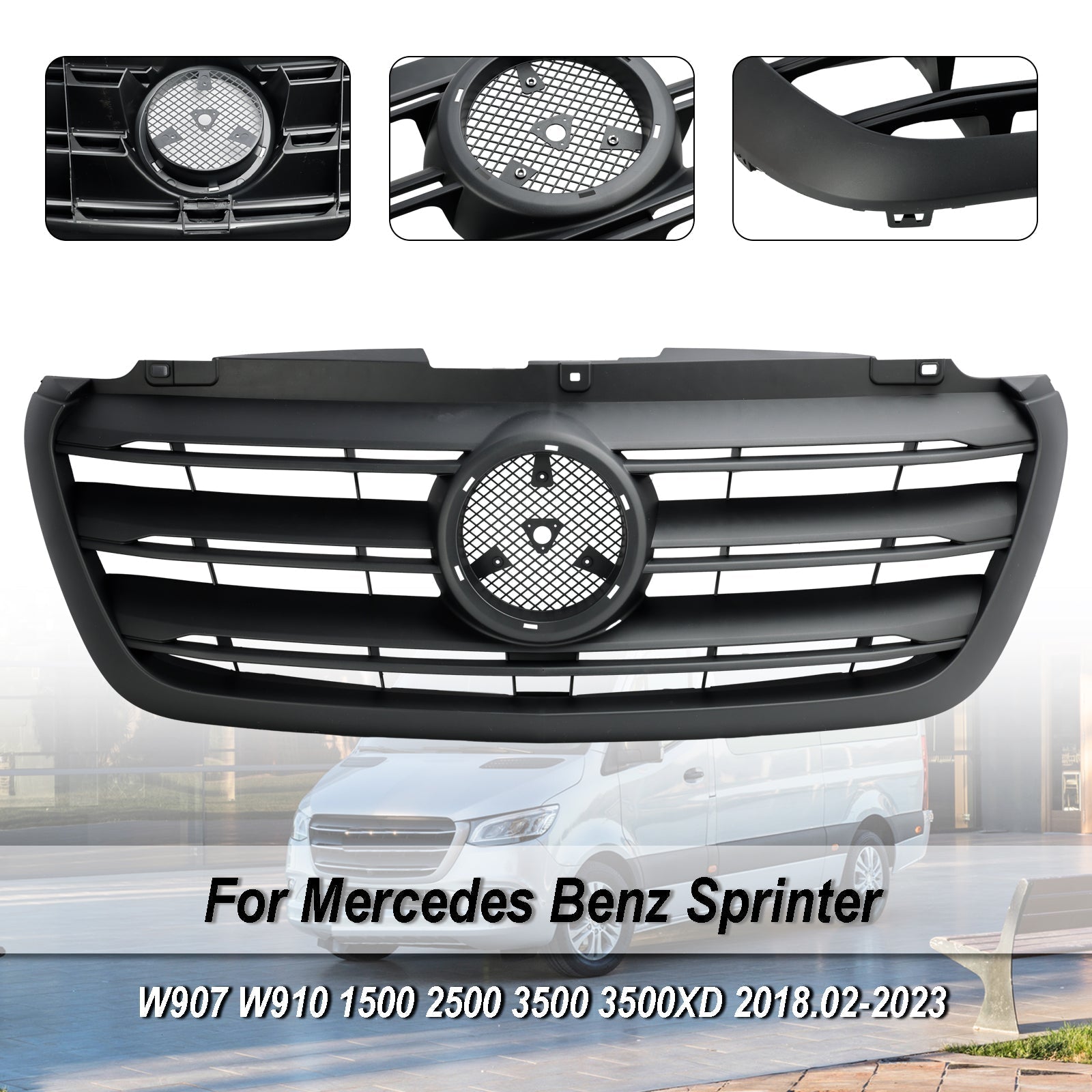 2019-2022 Mercedes-Benz Sprinter 1500 2500 3500 W907 Front Bumper Grille