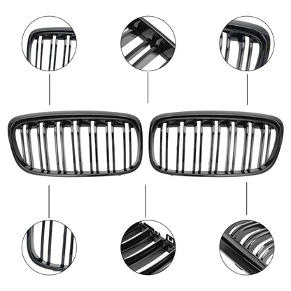2015-2018 BMW 2 Series F45 F46 Gloss Black Front Kidney Grille