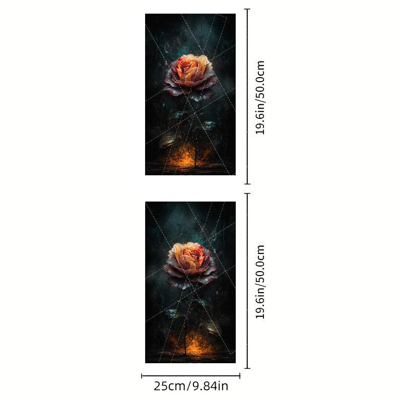 Car Rose Center B Pillar Sticker Protective Film Decoratio - OMOTOR