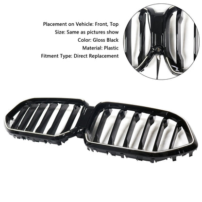 2023-2025 BMW X6 G06 M60i Black Front Bumper Grille with Camera Hole