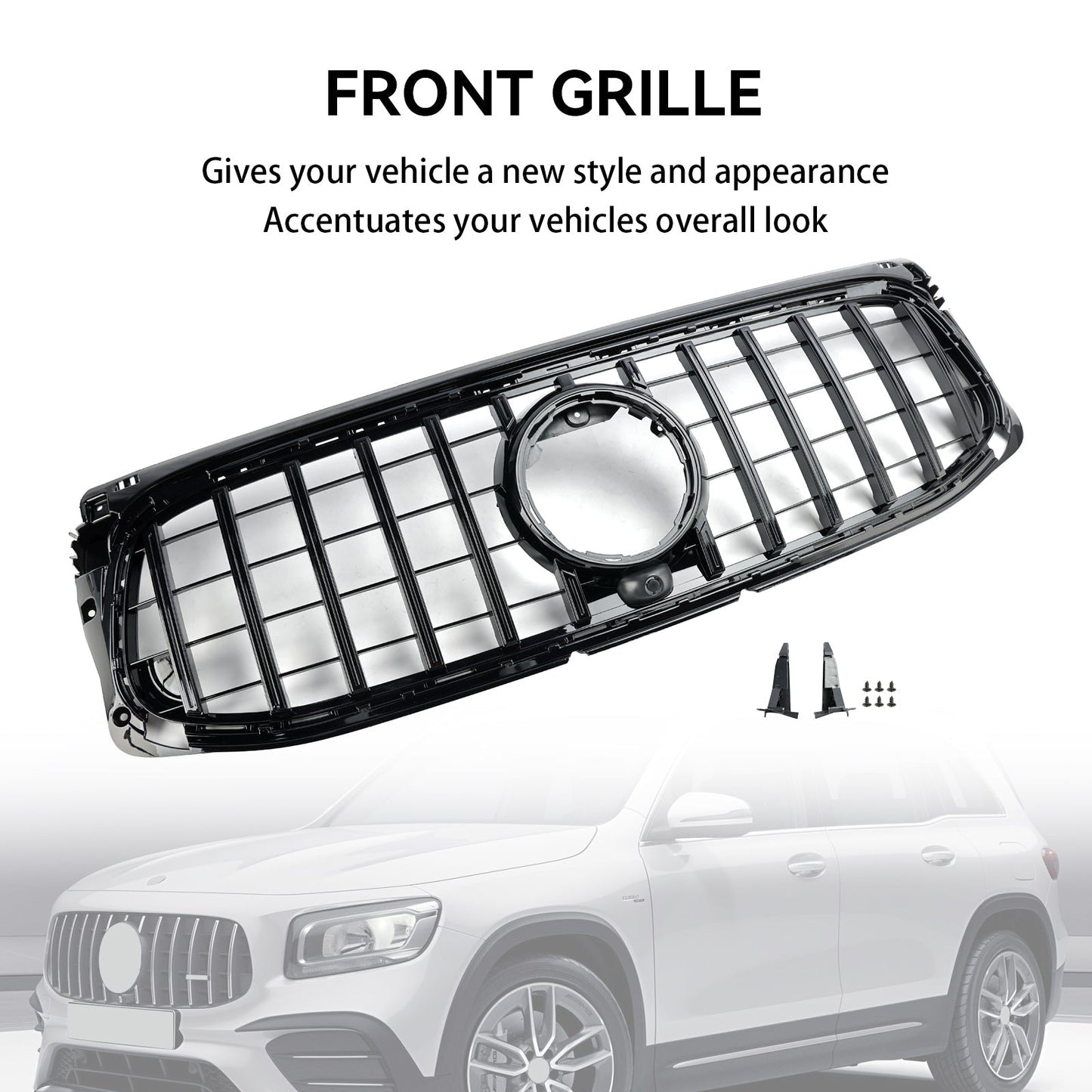 2020-2023 Mercedes-Benz GLB-Class X247 AMG-Line Gloss Black Front Bumper Grille