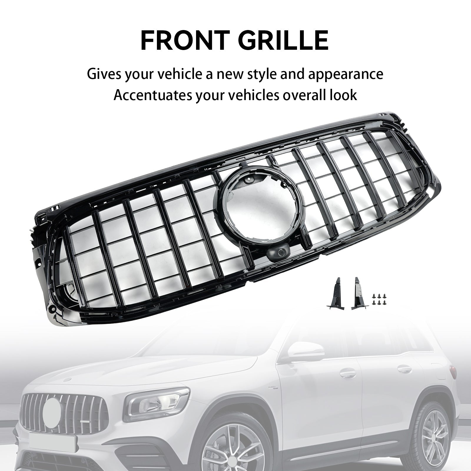 2020-2023 Mercedes-Benz GLB-Class X247 AMG-Line Gloss Black Front Bumper Grille