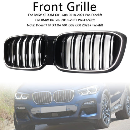 2018-2021 BMW X4 G02 X3 G01 G08 Pre-LCI Front Kidney Mesh Grille (51138469959)