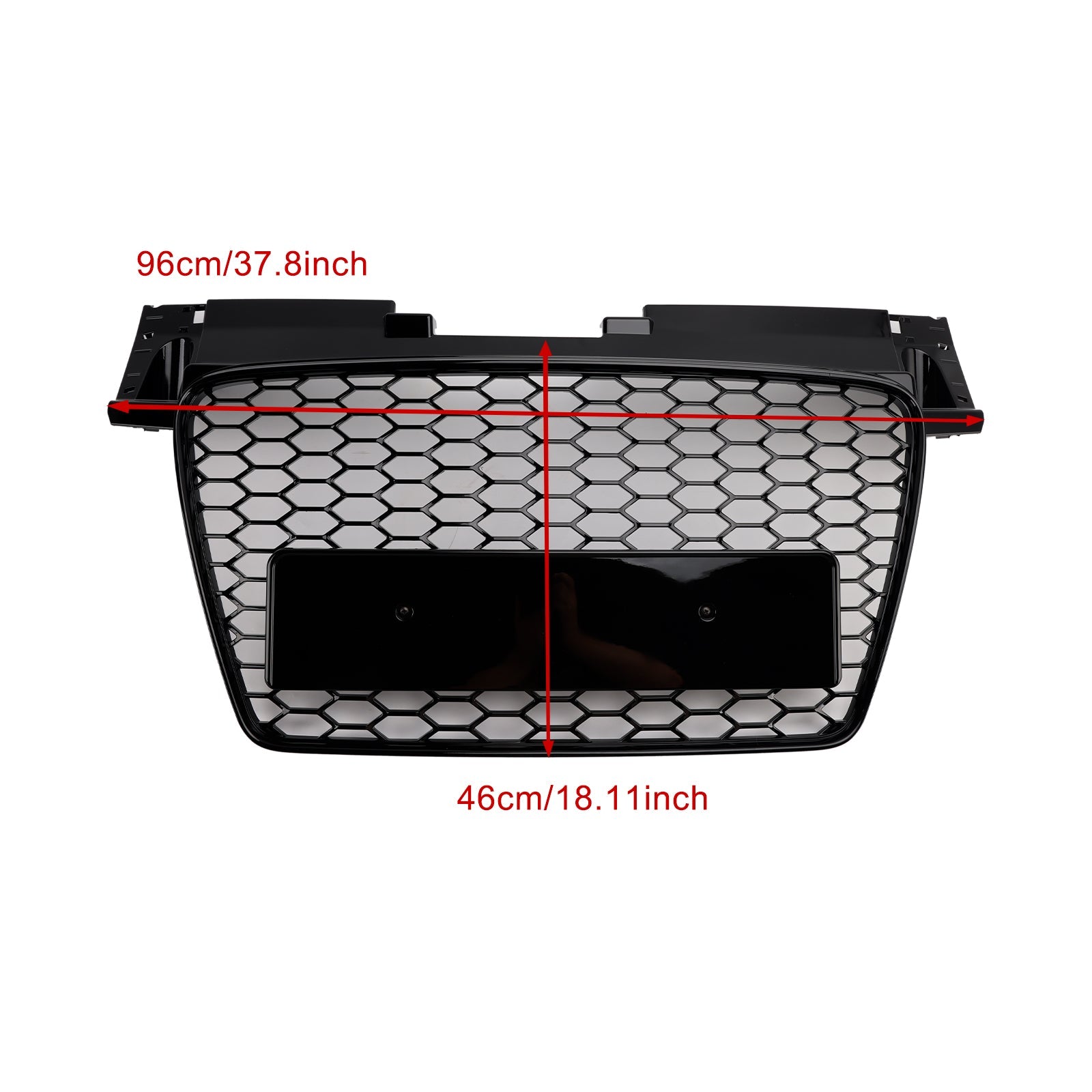 2006-2014 Audi TT TTS Gloss Black RS Style Front Honeycomb Grille