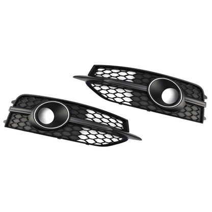2012-2015 Audi A7 S-Line S7 Black Front Bumper Fog Light Grille Cover