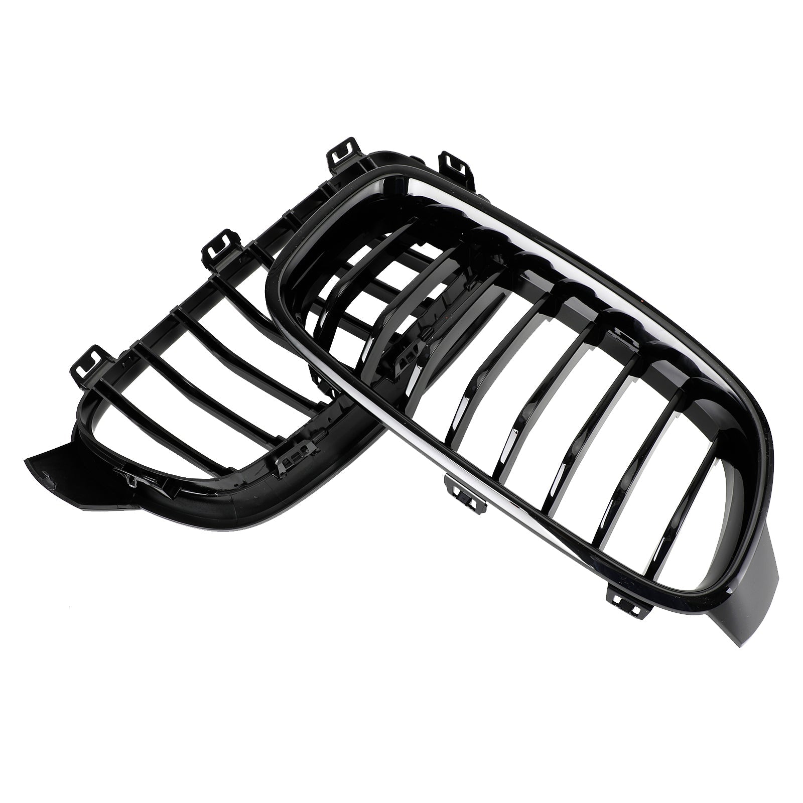 2012-2019 BMW 3 Series F30 F31 F35 Gloss Black Front Kidney Grill — Pair (51137263481 / 51137263482)