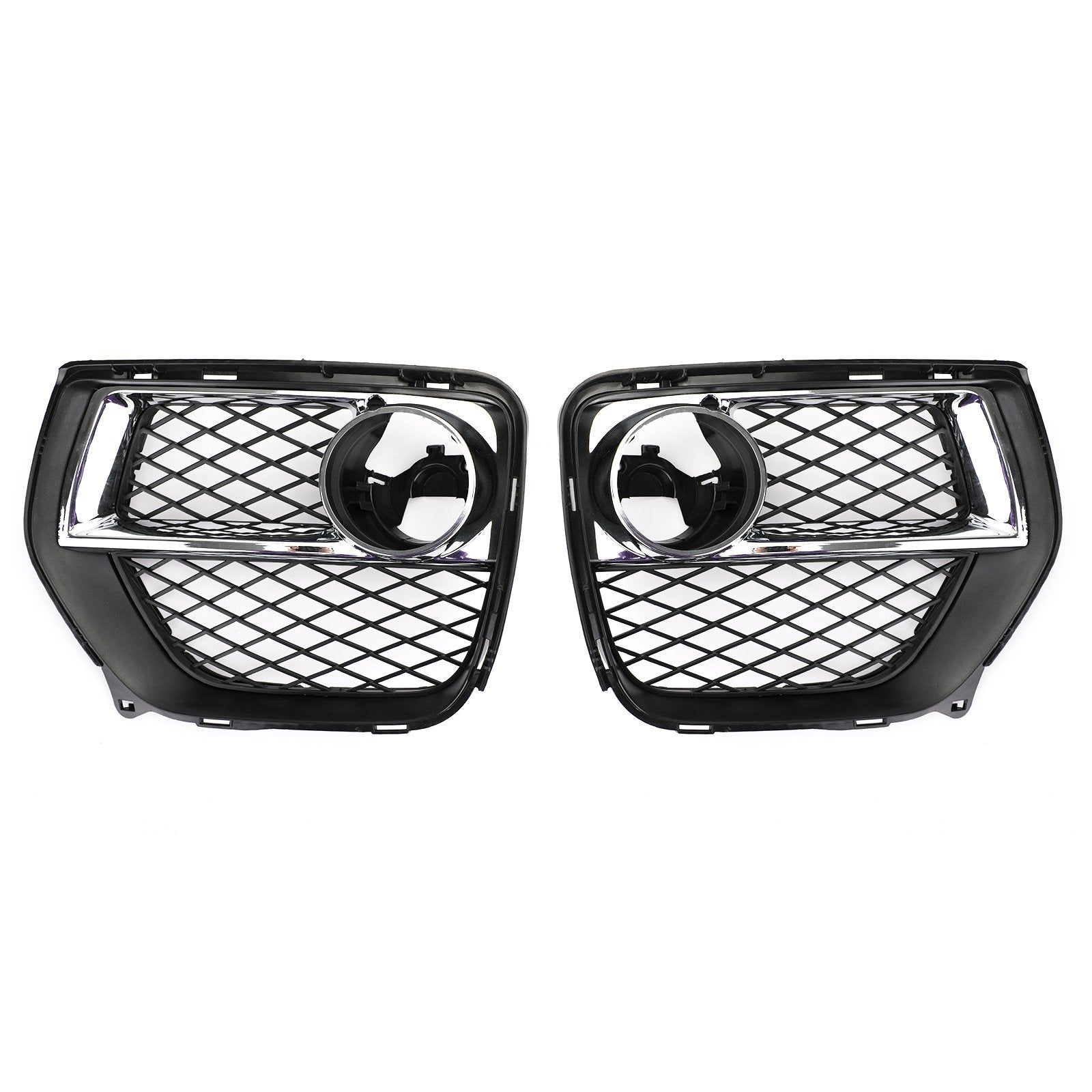 2012-2014 BMW X6 E71 Front Bumper Closed Grid Fog Light Grille — Left & Right Pair