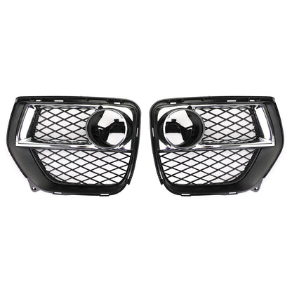 2012-2014 BMW X6 E71 Front Bumper Closed Grid Fog Light Grille — Left & Right Pair