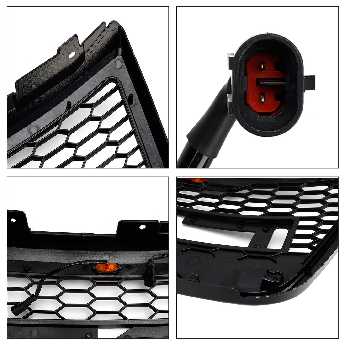 Ford Explorer 2012-2015 Front Upper Bumper Grill Grille With Lights Grey