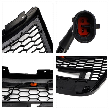 Ford Explorer 2012-2015 Front Upper Bumper Grill Grille With Lights Grey