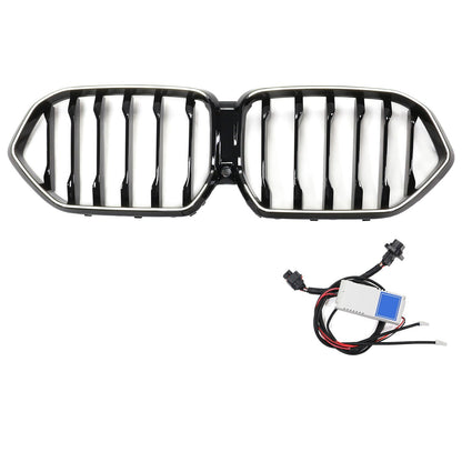 2020-2022 BMW X6 G06 M50i Black Front Bumper Grille with Camera Hole