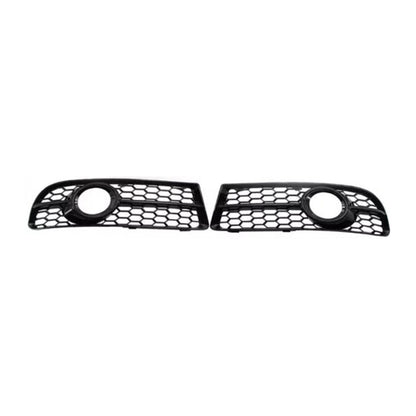2005-2008 Audi A4 B7 S-Line S4 Front Bumper Honeycomb Fog Light Grille — Pair (8E0807681F / 8E0807682F)