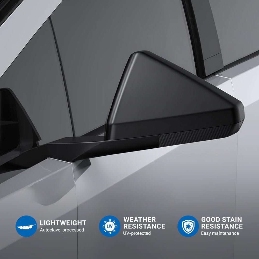 Cybertruck Side Mirror Bottom Cover | Real Dry Carbon Fiber Trim - Tesery Official Store