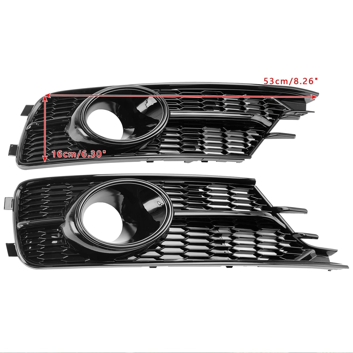 2016-2018 Audi A6 C7 with ACC Front Bumper Lower Light Cover Grille — Pair (4G0807647A)