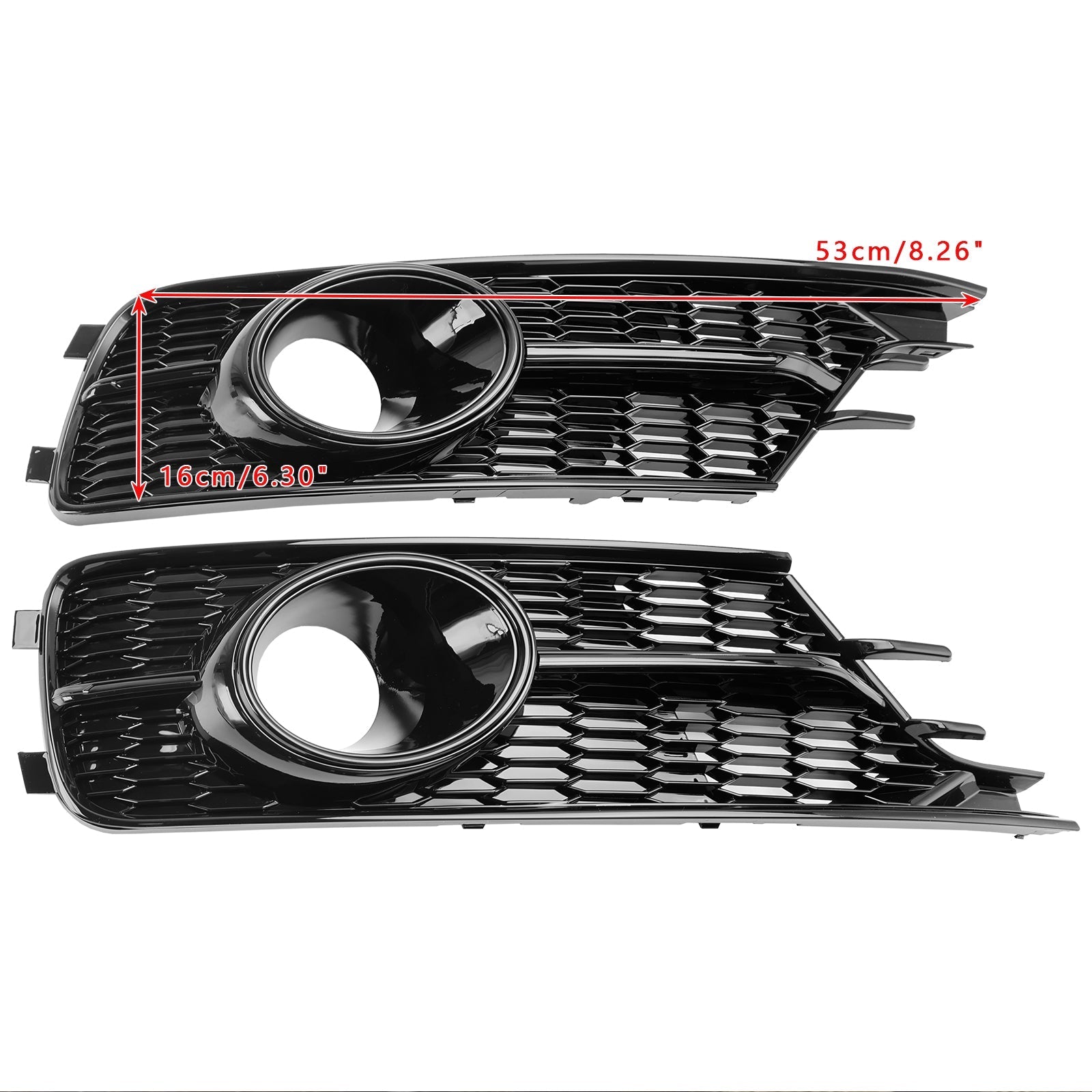 2016-2018 Audi A6 C7 with ACC Front Bumper Lower Light Cover Grille — Pair (4G0807647A)
