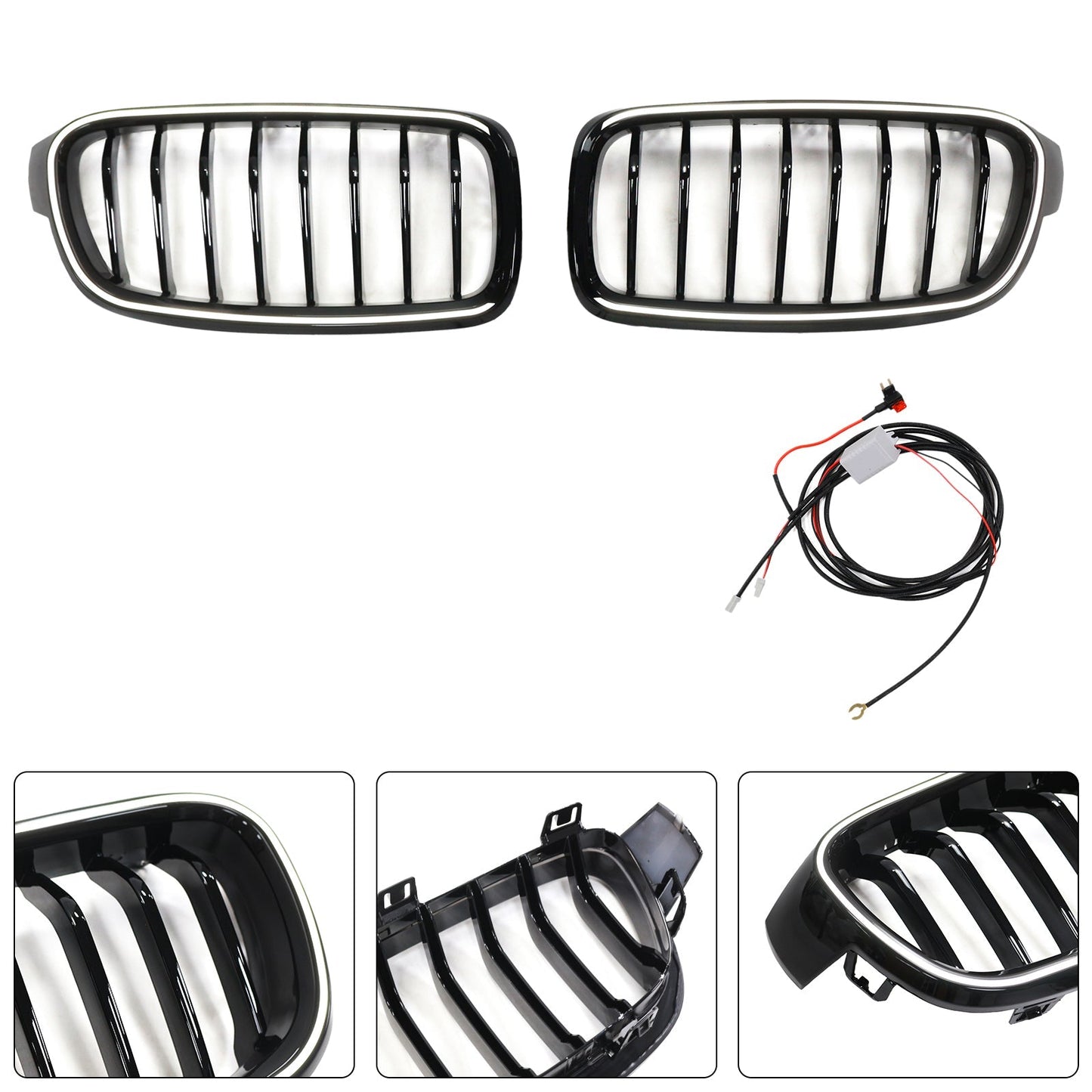 2012-2019 BMW 3 Series F30 F31 F35 Gloss Black Front Kidney Grille (51137263481)