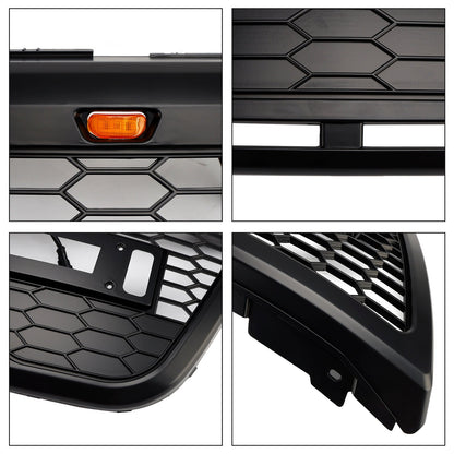 Ford Explorer 2012-2015 Front Upper Bumper Grill Grille With Lights Grey