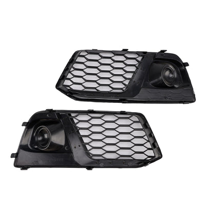 2018-2019 Audi Q5 SQ5 Black Front Honeycomb Fog Lamp Grille Cover