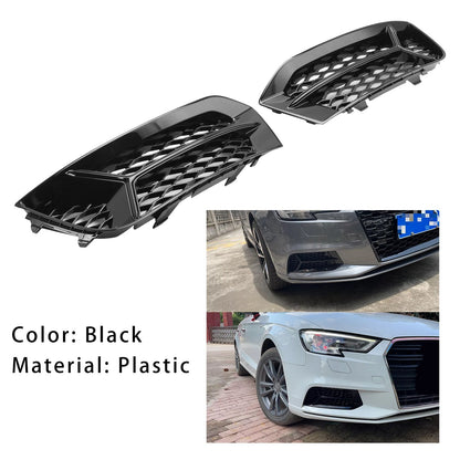 2017-2020 Audi A3 Front Bumper Grill Fog Light Cover Lamp Frame Trim
